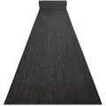 Läufer Sisal Sion Melange Flach Gewebt Schwarz 100cm Black 100x440 Cm