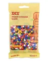Hama Perlen 207-00 Bügelperlen Beutel mit ca. 1.000 bunten Midi Bastelperlen mit Durchmesser 5 mm im Volltonfarben Mix, kreativer Bastelspaß für Groß und Klein