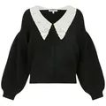 Lily and Lionel Strickjacke Suzzanna Embroidered Collar Cardigan Damen schwarz 42