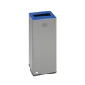 VAR GmbH VAR WSG Quadro 79 Wertstoffsammler, 70 Liter, Abfalleimer mit abnehmbarem Aufsatz, Farbe: enzianblau 21309