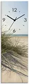 ARTLAND Wanddeko Wanduhr ohne Tickgeräusche Glas Quarzuhr 20x60 cm Rechteckig Lautlos Strand Nordsee Meer Landschaft Küste Meer Maritim S9ZI