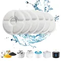 PewinGo Katzenbrunnen Filter Rund, Filter für Katzenbrunnen Ersatzfilter für 2,0-2,5L Trinkbrunnen 6 Stück Filters mit Harz und Aktivkohle für Katzen und Hunde