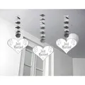 GW6927 Just Married Hochzeit Hängedeko Herzen 3 Stück Neu & OVP