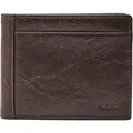 FOSSIL Leder Kartenhalter Neel Bifold With Flip ID Brown braun - Braun