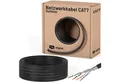 HB-DIGITAL Kabel CAT 7 Outdoor AWG23, Netzwerkstecker, (2500 cm), Premium Qualität mit Ø 7,2mm Außendurchmesser
