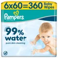 Pampers Feuchte Tücher 99% Water 6x Feuchttücher 360 Stück