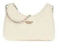 GUESS Damen Assia Top Zip Shoulder Bag Reißverschluss Oben, Schultertasche, Stein