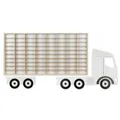 ArtTwist Modellauto Vitrine | Hot Wheels Aufbewahrung zu 80 Fächen | Sammlervitrine Hängend 78,5cm x 40cm x 4cm | Setzkasten Holz für Wanddeko und Organisation (LKW 003BP)