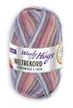 Woolly Hugs Weltrekord Sockenwolle 100g | 75% Schurwolle & 25% Polyamid | 420 m Lauflänge | Strapazierfähiges Sockengarn | Teil des Weltrekord-Strickprojekts (03 | bordeaux/jeans)