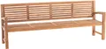 CLP Teakbank Halden I Holzbank Für Den Garten I Sitzbank Mit Armlehnen, Farbe:Teak, Größe:240 cm