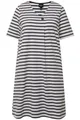 Ulla Popken große Größen Jerseykleid 54+ asphaltgrau Midikleid Ringel A Linie