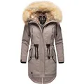 Navahoo Damen Winterjacke Bombi – Premium Kollektion mit Abnehmbarem Kunstfellkragen
