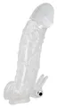 Crystal Skin Penishülle mit Vibro-Ei - transparenter Penis Sleeve mit
