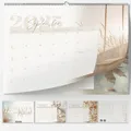 Wandkalender/Monatskalender beige 2025 in A4 - Kalender 2025