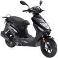 Motorroller LUXXON "ECO", schwarz (schwarz, schwarz), Motorroller & Mofas, 45 km/h, B:655cm H:1100cm L:1735cm