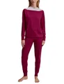 CALIDA Soulmate Bündchen-Pyjama, Schlafanzug Damen, aus 100% Baumwolle Dahlia pink 40-42