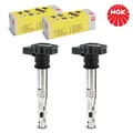 2X NGK U5015 ZÜNDSPULE ZÜNDMODUL FÜR VW GOLF POLO PASSAT AUDI A4 A3 SEAT SKODA