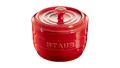 Staub Keramik Salzgefäß Salzdose Gewürzdose 10cm+Löffel Kirschrot