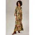 Aniston CASUAL Maxikleid mit farbenfrohem Blumen- und Paisley-Druck beige|braun|bunt|grün|schwarz 42 EU