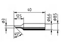 0832TDLF/SB Lötspitze Hufeisenform 3 mm für Lötkolben,für Lötstationen ERSA
