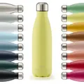 Blumtal Thermosflasche, Hellgelb, Metall, 0.5 L, Zylindrisch, Lfgb, hält warm, Kaffee & Tee, Tassen, Thermobecher