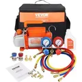 Vevor Vakuumpumpe 100l/min Unterdruckpumpe A2l-explosionsgeschützt 150w 220v/50hz 1440u/min 55-276bar 250ml-ölkapazität Hvac-vakuumgeräte Verteiler-manometer-set Klimaanlage Kfz-kühlsystemen