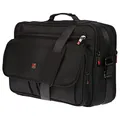 Christian Wippermann Arbeitstasche Herren 17 Zoll - Groß XXL Querformat - Flugbegleiter Tasche - 45x33x19 cm - Leicht 700g - Trageriemen 150cm - Großes DIN A4 Hauptfach - Arbeitstasche Herren Büro
