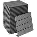 tectake Terrassenfliesen, Grau, Kunststoff, Quadratisch, 31x2.2x31 cm, Gartenzubehör, Terrassen- & Balkonböden, Terrassenfliesen