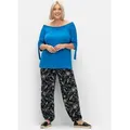 Sheego Jerseyhose Schlupfhose Innenbeinlänge ca. 74 cm schwarz 58