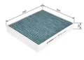 Innenraumfilter Aktivkohlefilter 0 986 628 512 BOSCH für SAAB OPEL CHEVROLET