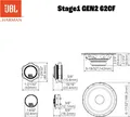 JBL Stage1 62CF 16cm (6,5 Zoll) 2-Wege Komponenten-Autolautsprecher 640 W Auto-Lautsprecher (80 W)