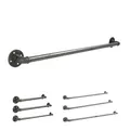 Natural Goods Berlin Kleider-Stange Pipe GARD Wall | Einfache Wand-Montage | Garderoben-Stange im Industrial Design | Kleider-Stangen aus Metall | DIY-Garderobe Temperguss | T6cm * B90cm