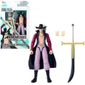 BANDAI – Anime Heroes – One Piece – Dracule Mihawk „Falkenauge“ 17 cm – Bewegliche Anime‑Figur Mihawk – Offizielle Lizenz One Piece – Spielzeug für Kinder ab 4 Jahren – 37053
