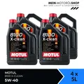 Motul 8100 X-clean 5W-40 MB 229.51 VW API SN Motoröl 4x5 Liter = 20 Liter