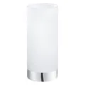 Weiß Chrom Moderne Tischlampe Nachtlampe 1x60W/E27 x10x21,5 [cm]