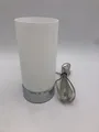 EGLO Tischlampe Damasco, Chrom, Glas weiß, E27, Schalter, 21,5cm hoch