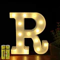 HONPHIER® Buchstaben Lichter Alphabet Lampe LED Brief Beleuchtung Buchstabe Licht Beleuchtete Buchstaben Nachtlichter Dekoration für Geburtstag Party Hochzeit Kinderzimmer (R)