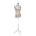 Estalage Doll Torso Frau Baumwollwäsche mit Streifen