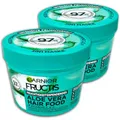2 er Pack Garnier Fructis Haarkur Aloe Vera Hair Food 3in1 Maske Normales & Trockenes Haar 2 x 400ml