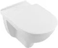 Villeroy & Boch O.novo Vita 4695R001, spülrandloses Wand-WC + 6 cm erhöht, barrierefreie Toilette mit Sitzkomfort, Tiefspüler in Weiß, Hänge-WC aus Sanitär-Keramik, behindertengerechtes WC