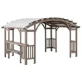 Modante Pavillon, Holz, Zeder, 427x250x305 cm, wetterfest, Sonnen- & Sichtschutz, Pavillons & Pergolas, Pavillons