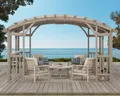Sunjoy Terrassendach Sunjoy Pergola Dajti, BxT: 427x305 cm, in Naturbelassen