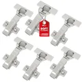 SOTECH SMOOTH 6 Stück SOFT-CLOSE Topfbänder 105° Eckanschlag T45 mit Montageplatten, Abdeckungen, Schrauben und schnell Montage KLIP, getestet mit 50000 Zyklen
