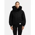 khujo Bomberjacke Cela Oversize Winterjacke mit abnehmbarem Kunstpelz-Besatz schwarz XL (42)