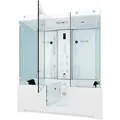 AcquaVapore Kombination Badewanne Dusche K88-WS-TH-B-EC-EA Duschtempel 180x100 cm 2K Scheibenversiegelung