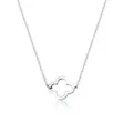 Elli Kette mit Anhänger Kleeblatt Glücksbringer Filigran Trend 925 Sterling Silber, Kleeblatt silberfarben 40