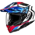 HJC RPHA60 Dakar S Motorrad Helm - Enduro Helm schwarz-weiß-rot-blau S