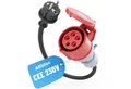 ABSINA 1x Adapter Schuko Stecker auf CEE Kupplung 60cm Kabel - E Auto Zubehör CEE-Adapterkabel