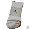 adidas Unisex Cushioned 8.5-10 Crew Socks 3 Pairs, White/Wonder White/Warm Sands