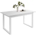 Lookway Esstisch, Weiß, Metall, 8-Sitzer, Rechteckig,Rechteckig, 80x77x140 cm, Hergestellt in Europa, Esszimmer, Tische, Esstische